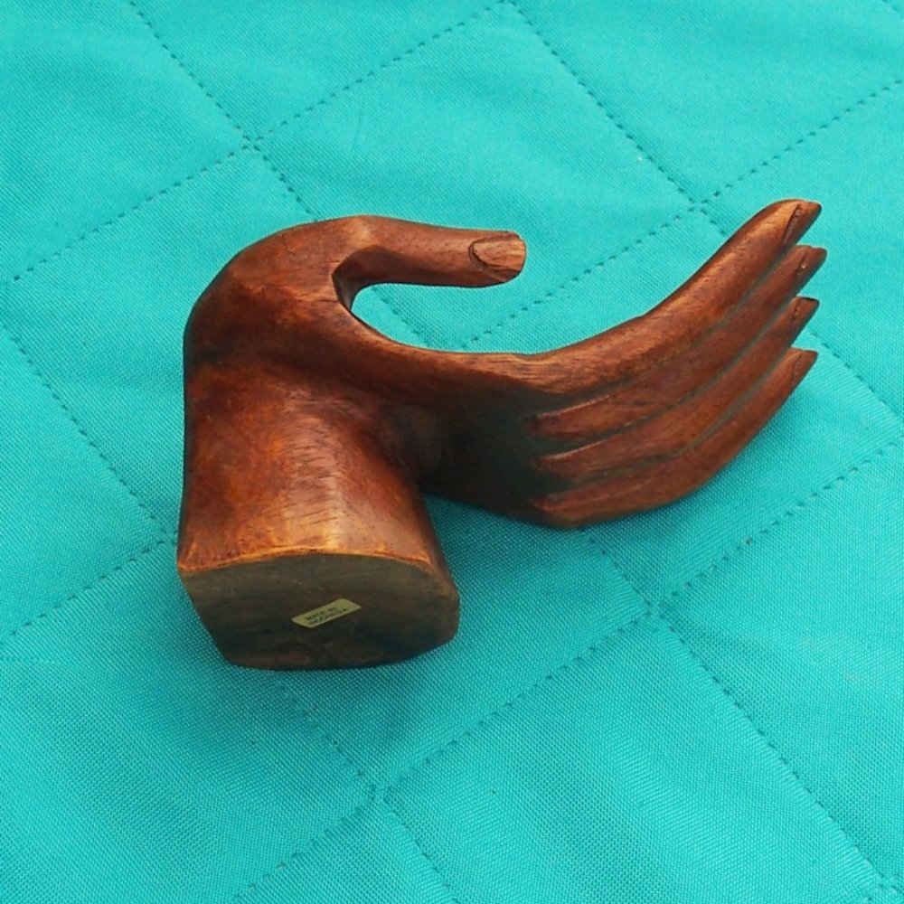 Carved Hand Jewelry Display from Indonesia